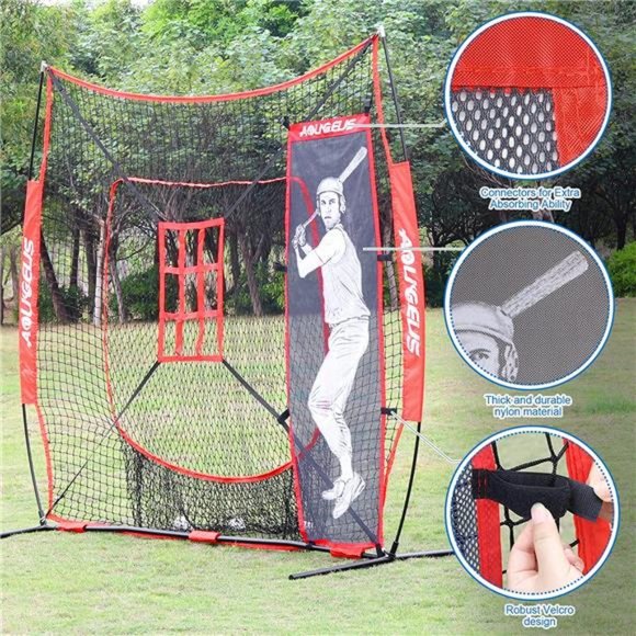 Baseball Softball Batter Dummy with Adjustable Strike Zone Attachment - Picture 5 of 7